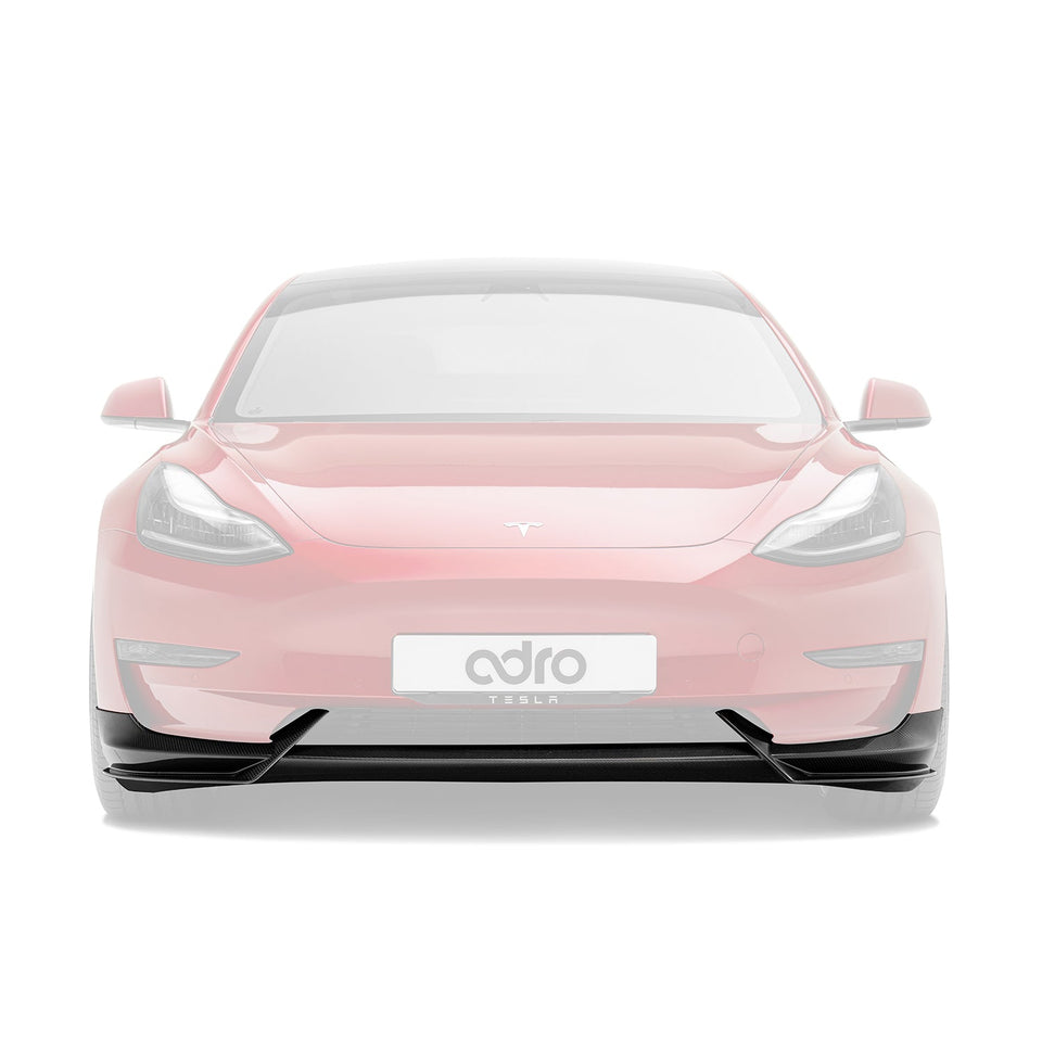 Adro Prepreg Carbon Front Splitter voor Tesla Model 3 V1