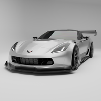 RevoZport Carbon Front Splitter midden voor Chevrolet Corvette C7