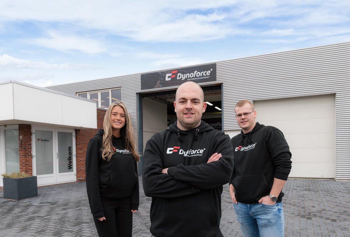 Het team van Dynoforce voor de werkplaats in Elburg