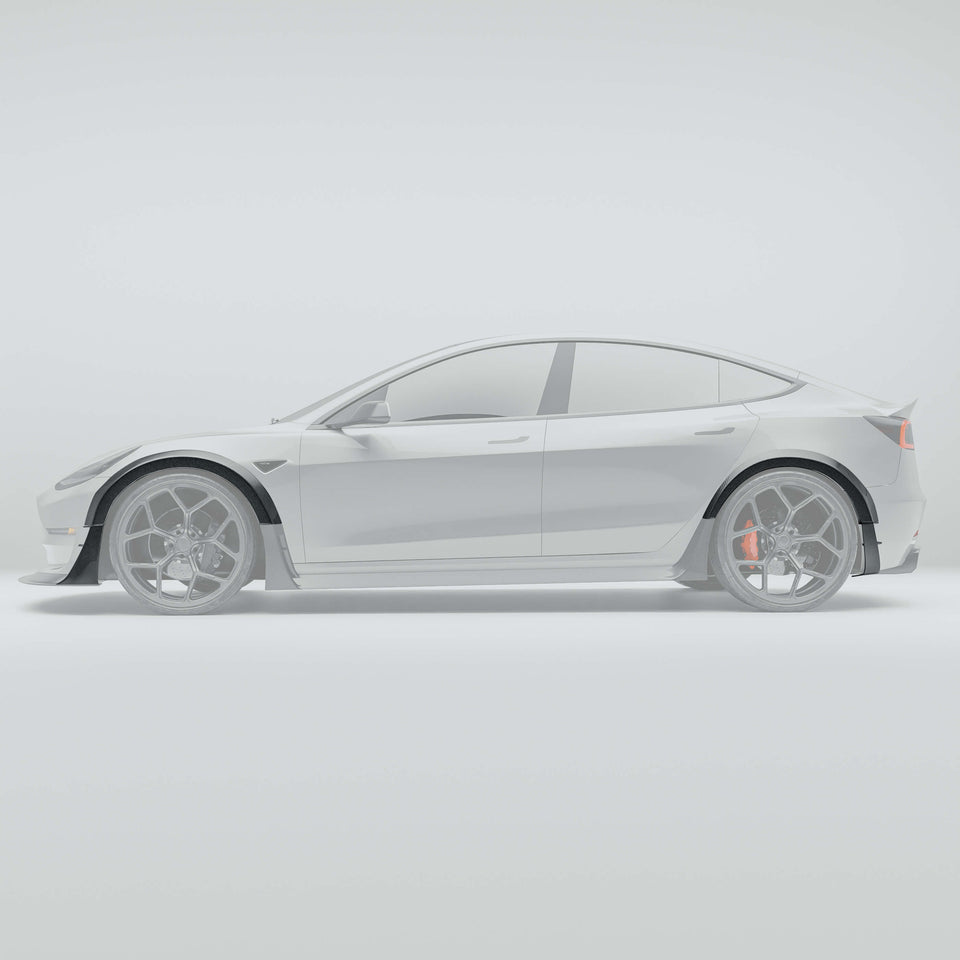 RevoZport Carbon Wielkast Trims voor Tesla Model 3