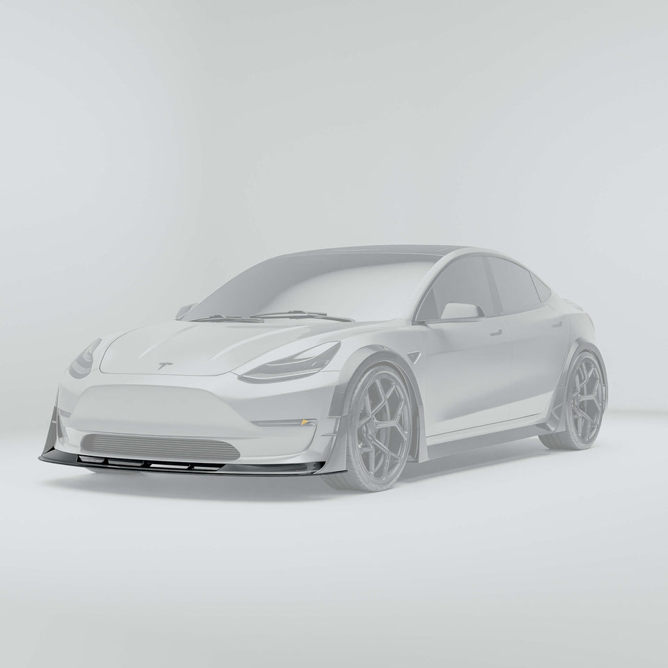 RevoZport Carbon Front Splitter voor Tesla Model 3