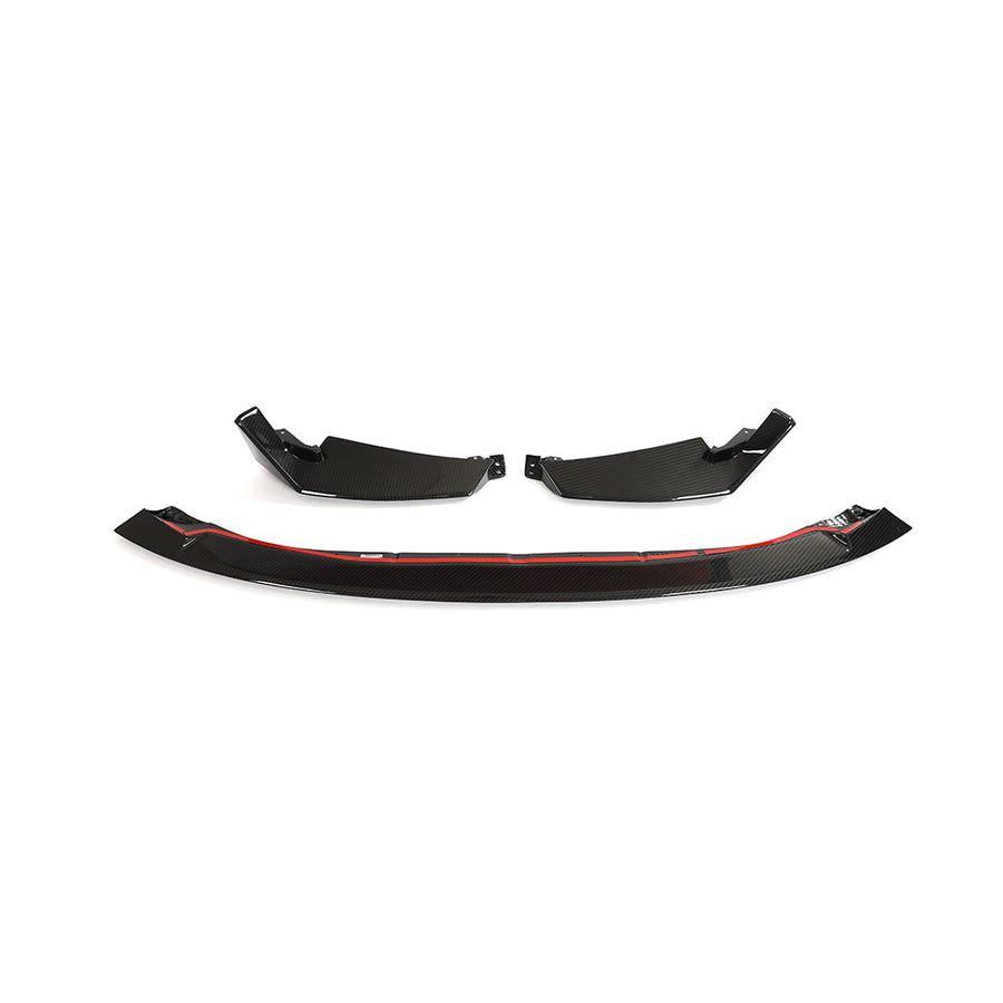 Dry Carbon Front Splitter 3-delig voor BMW M3 / M4 / M3 Touring G80, G82, G81