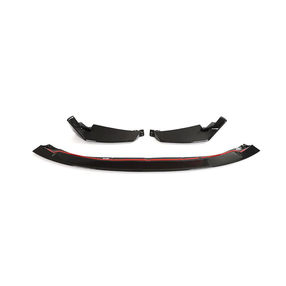 Dry Carbon Front Splitter 3-delig voor BMW M3 / M4 / M3 Touring G80, G82, G81
